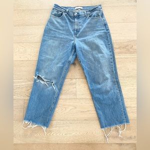 Abercrombie and Fitch the 90's straight ultra high rise curve love size 12 reg